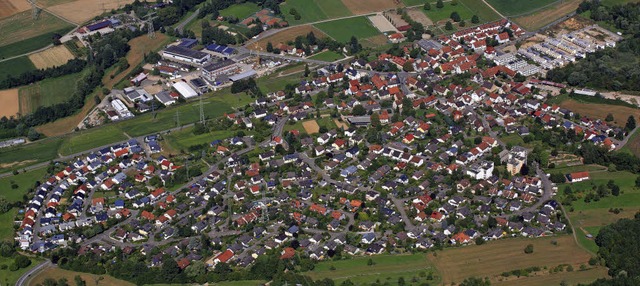Prosperierende Gemeinde: So stellt sic...r &#8211; aus Richtung Osten gesehen.   | Foto: Luftbild: Meyer