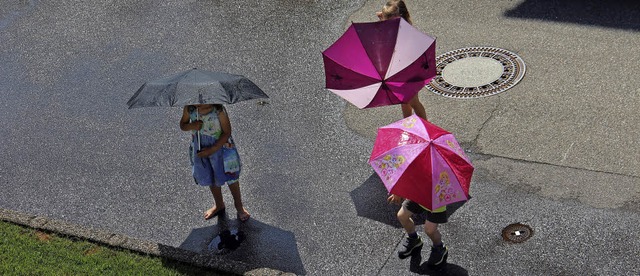 Regen- oder Sonnenschirm? Die Sonnenan...en erfrischenden Gu bestimmt freuen.   | Foto: Helmut Kohler