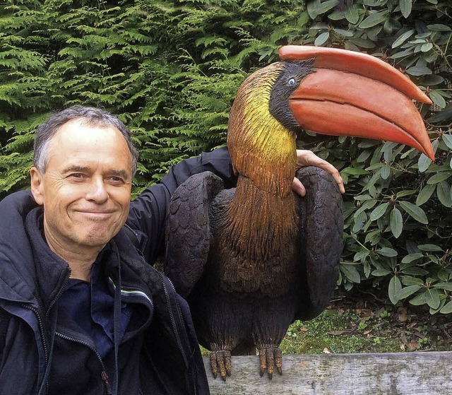 Unser Autor im Vogelpark Walsrode  | Foto: Franz Lerchenmller
