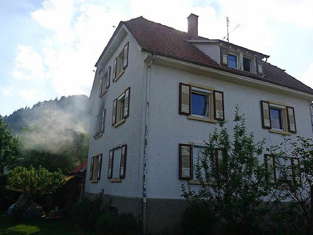 Wohnhausbrand in Kollnau in der  Aubachstrae.  | Foto: Feuerwehr Waldkirch