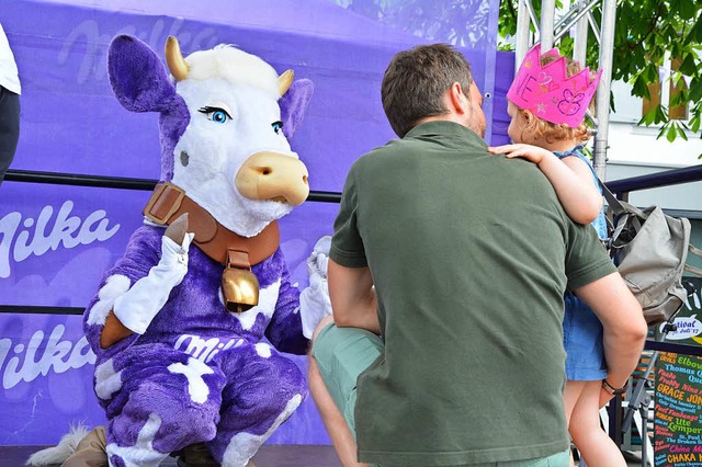 Das zehnte Milka Schokofest in der Lrracher Innenstadt.  | Foto: Barbara Ruda