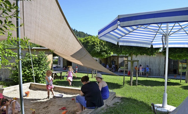 Um die Pltze fr die Kleinsten ging e...ndergarten St. Stephan in Oberwinden.   | Foto: Nikolaus Bayer