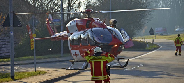 Ein eigener Hubschrauber knnte die L...tung im Landkreis Waldshut schlieen.   | Foto: Grlich