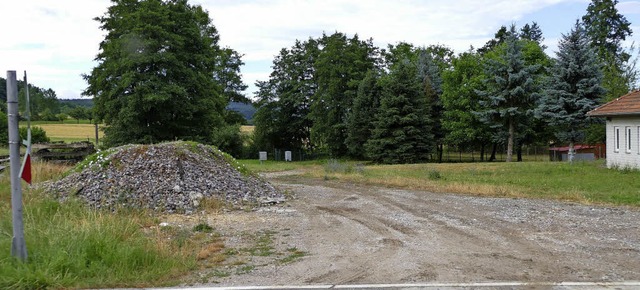 Sdlich des Wollbacher Bahnhofes soll ...e  Regenrckhaltebecken gebaut werden.  | Foto: M.Maier