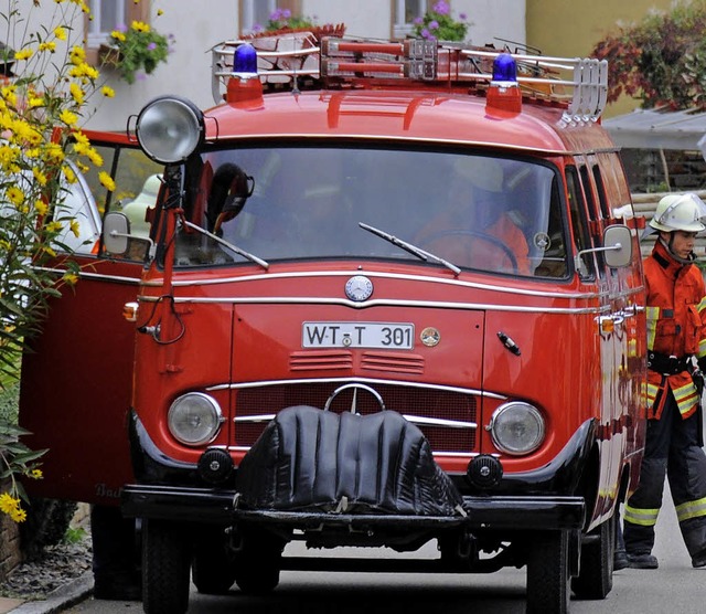Seit 50 Jahren steht das Lschfahrzeug...ehrabteilung Grimmelshofen im Dienst.   | Foto: Dietmar Noeske