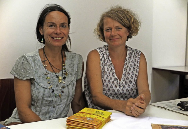 Coralie Engler (links) und Lilly Nocke...anahmen fr den Umweltschutz bewegen.  | Foto: Dorothee Philipp
