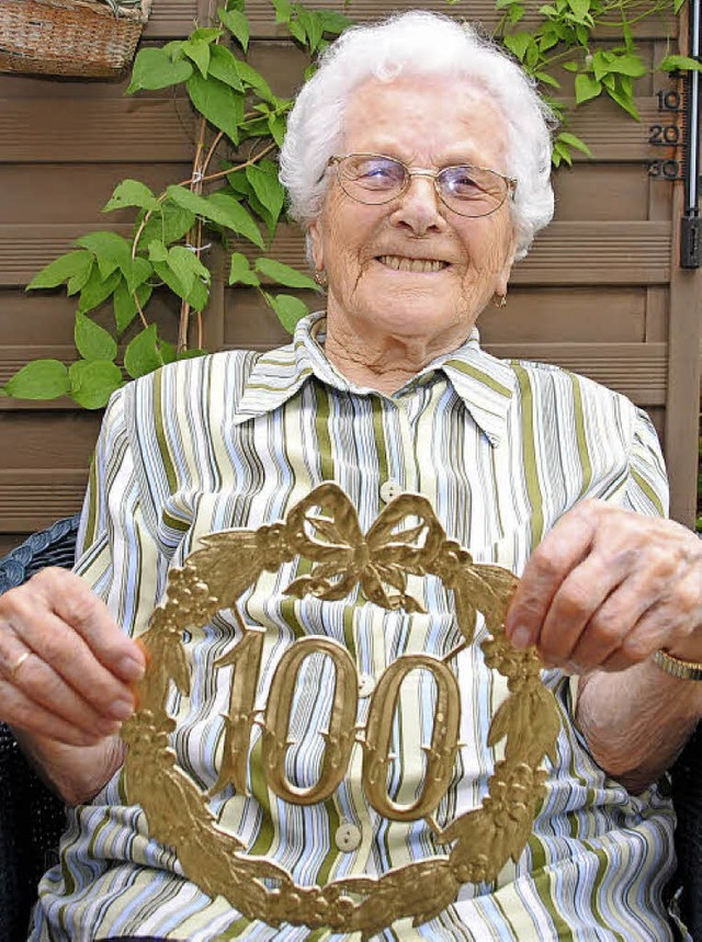 100 Jahre alt: Als Marie Mouttet gebor...rde, tobte noch der Erste  Weltkrieg.   | Foto: Sedlak