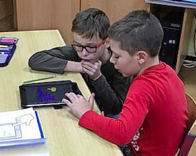 Der Unterricht mit dem iPad kam bei den Schlern gut an.   | Foto: PRivat