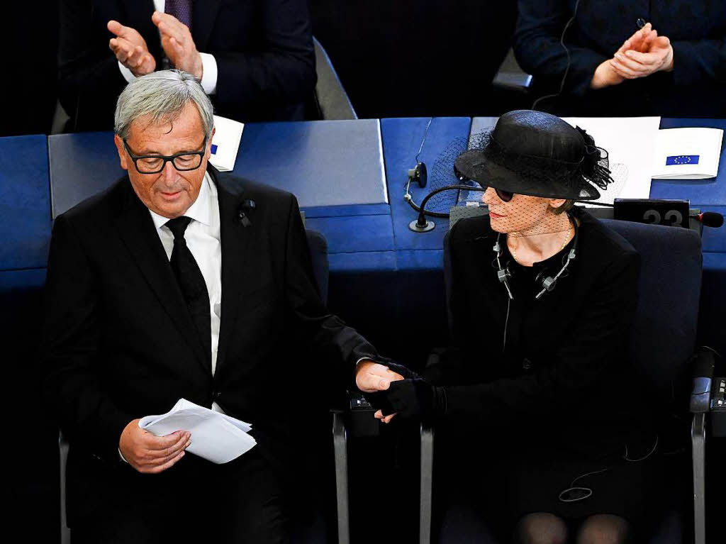 EU-Kommissionsprsident Jean-Claude Juncker und Maike Kohl-Richter