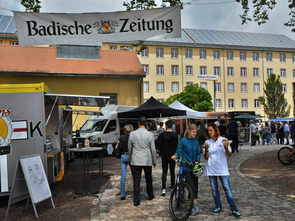 Lecker und locker – das waren die Zutaten fr das Bz-Food Truck Festival bei der Alten Spinnerei in Lrrach-Haagen.