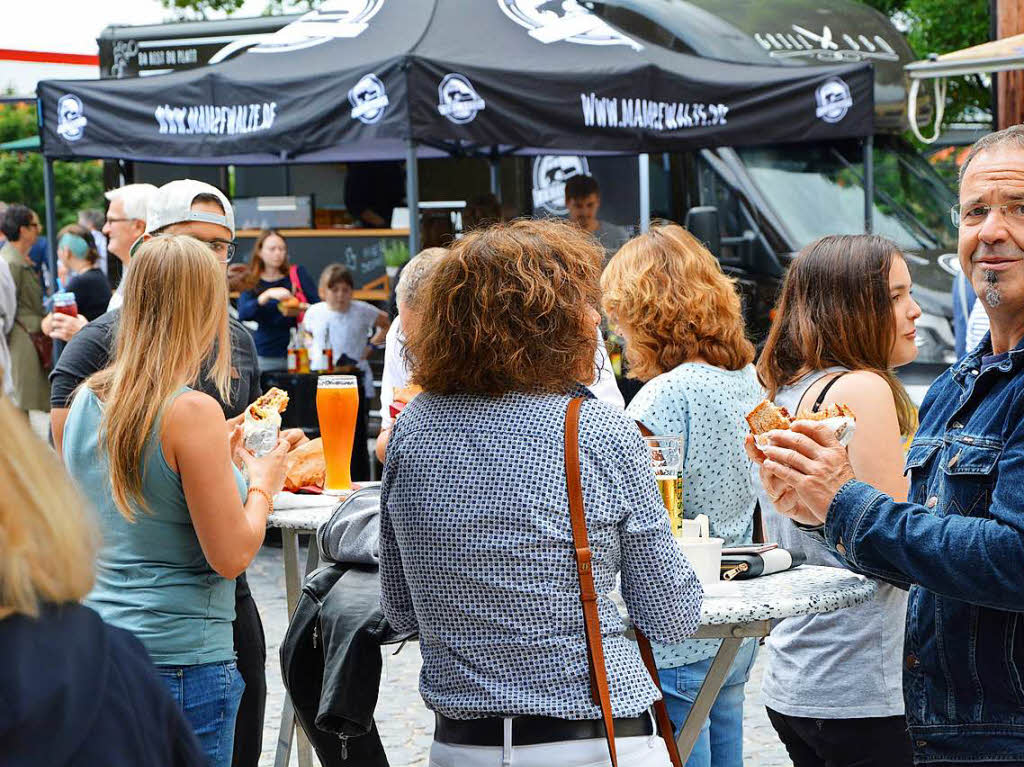 Lecker und locker – das waren die Zutaten fr das Bz-Food Truck Festival bei der Alten Spinnerei in Lrrach-Haagen.