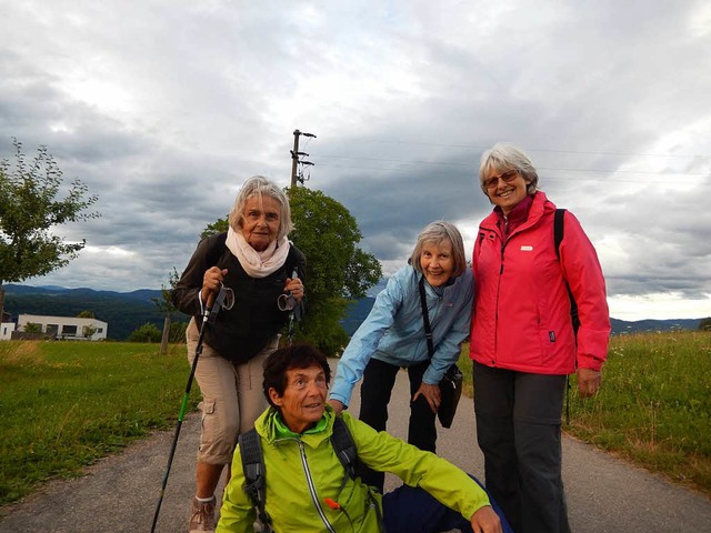 Vier Frauen aus Schopfheim waren an der Nordic-Walking-Wallfahrt mit dabei  | Foto: Katharina Ma