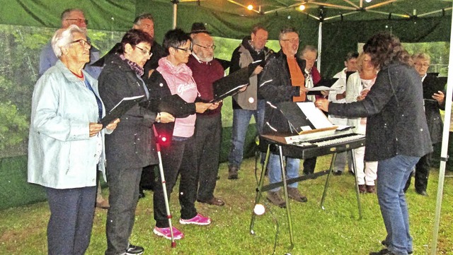 Der heimische Gesangverein sorgte fr ein melodisches Lichterfest in Brchau.   | Foto: Birgit Kiefer