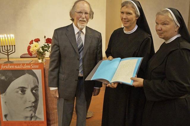 Original-Brief von Edith Stein bekommt eine neue Heimat in St.Lioba