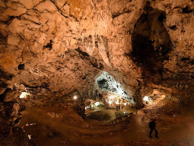 Blick in die Hhle &#8222;Hohle Fels&#8220; bei Schelklingen   | Foto: dpa