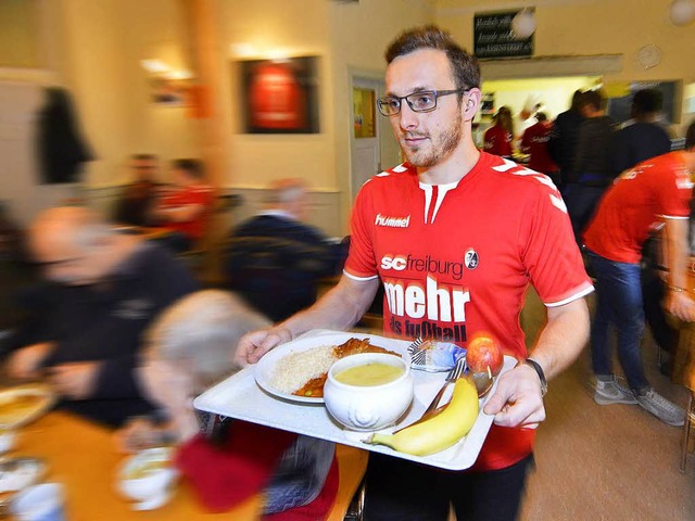 Tobias Rauber, in der Geschftsstelle ...m Essenstreff (Archivbild vom Januar).  | Foto: Michael Bamberger