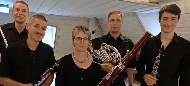 Harmonisches Ensemble: Das  Blserquin...eisterten im Inzlinger Wasserschloss.   | Foto: Roswitha Frey