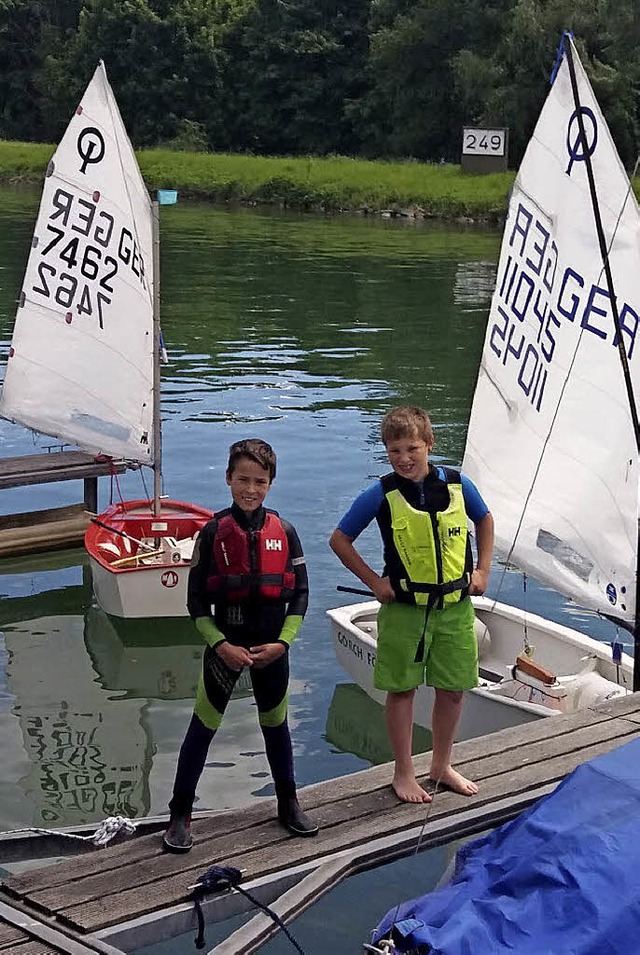 Gleich kann es losgehen: Die Brder Ga... haben ihre Boote fertig ausgerstet.   | Foto: Katja Wieland