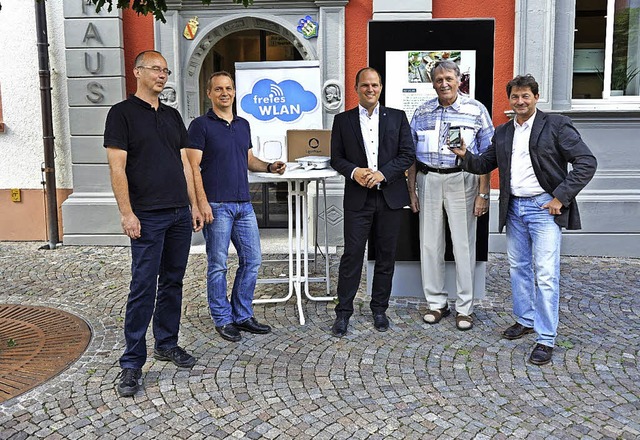 Freies WLAN auf dem Marktplatz in Wald...Stabsstelle Technische Koordination).   | Foto:  Stadt Waldkirch