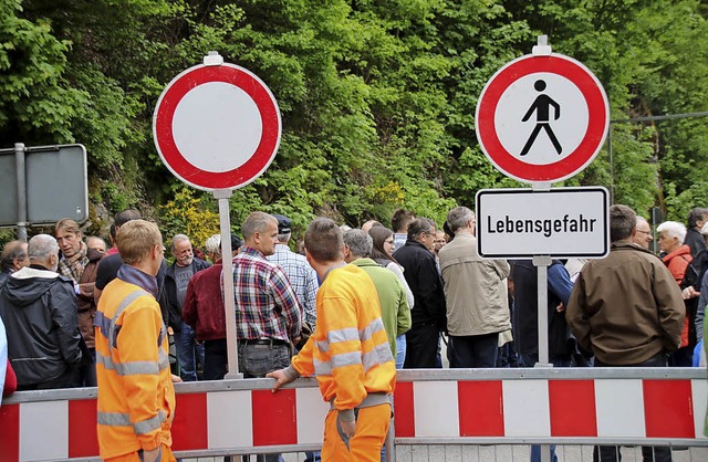 Die Freien Whler wollen auch knftig ...ng der Strae im Albtal protestieren.   | Foto: Martin Kpfer