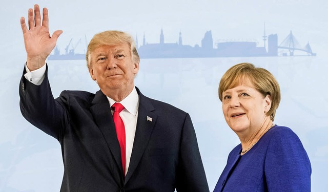 Treffen in Hamburg: US-Prsident Donald Trump, Bundeskanzlerin Angela Merkel   | Foto: AFP