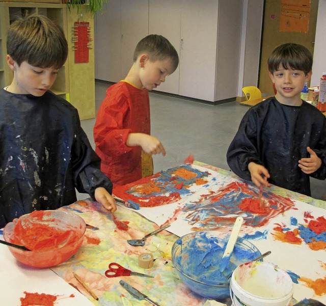 Fr die Kinder im Hort an der Tschambe...r wieder kurzweilige Kreativangebote.   | Foto: Wunderfitz