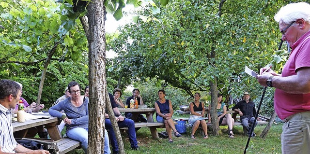 Der Ortschaftsrat Wiechs tagte im &#8222;Grnen Klassenzimmer&#8220;.  | Foto: Hege