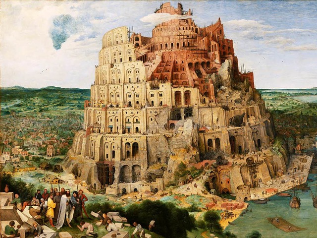 Der  Turmbau zu Babel in der Kunst:  d...e   Pieter Bruegels des lteren (1563)  | Foto: BZ/ZDF/Wikipedia