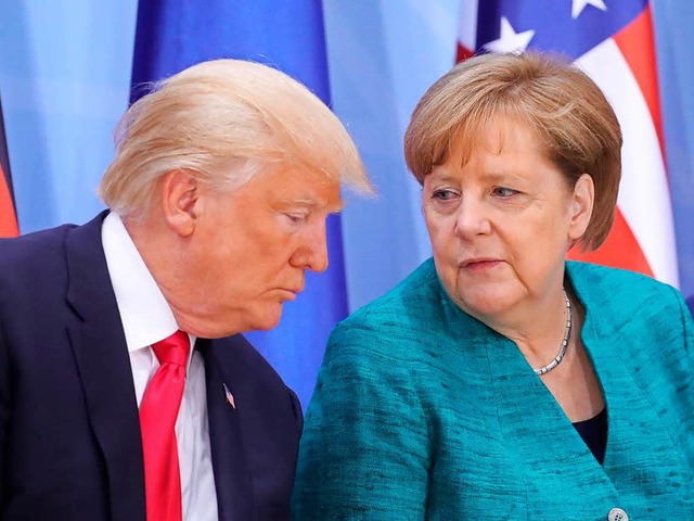 Donald Trump und Angela Merkel  | Foto: AFP