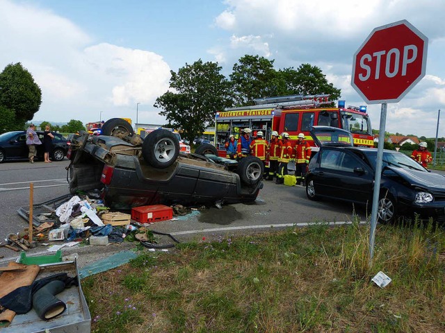 Schwerer Unfall in Nimburg  | Foto: Aribert Rssel