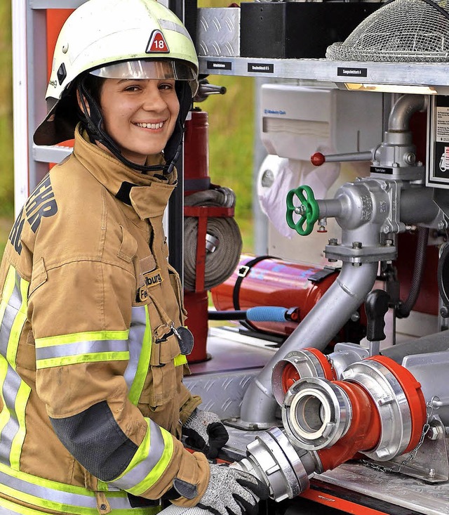 Auch immer mehr Frauen untersttzen die Feuerwehr.  | Foto: Wolfgang Scheu