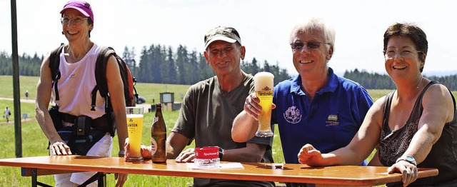 Nach so vielen Wanderkilometern bei sc...Wetter ist die Erfrischung verdient.    | Foto: Gert Brichta