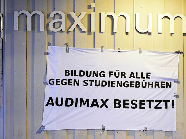 Im vergangenen Dezember besetzten Stud...diengebhren das Audimax (Archivbild).  | Foto: Thomas Kunz