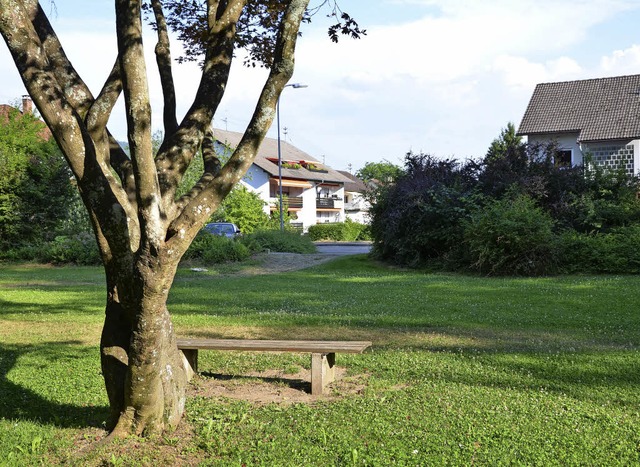 Im Park  entsteht demnchst der Kindergarten.   | Foto: Erika Bader