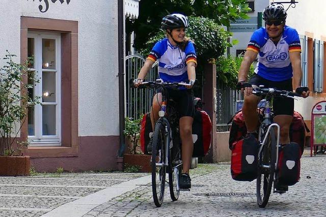 Alfred und Iris Globisch starten ihre Radtour ans Nordkap