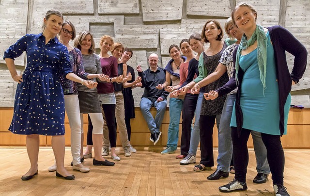 Jetzt wird mit den Fingern geschnipst:...8222;Colla Voce&#8220; ist startklar.   | Foto: Sebastian Schrder-Esch