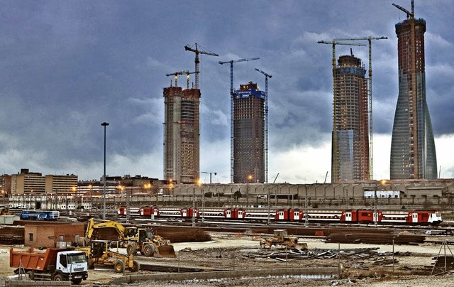 Bauboom in Madrid im Jahr 2007 &#8211;...ise kam. Nun geht es wieder aufwrts.   | Foto: dpa