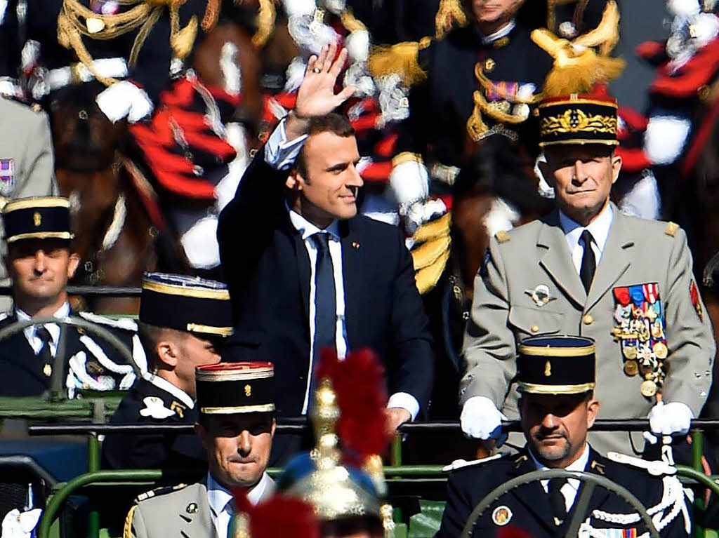 Prsident Emmanuel Macron zusammen mit dem Chef des franzsischen Generalstabs Pierre de Villiers