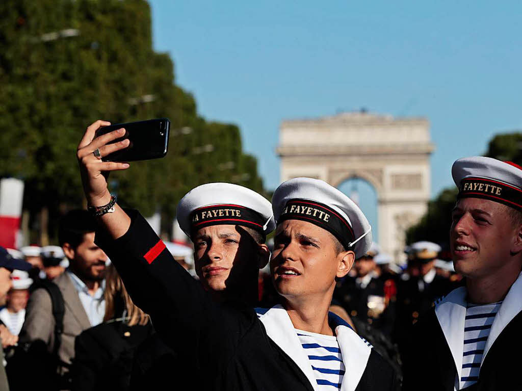 Franzsische Matrosen machen ein Selfie