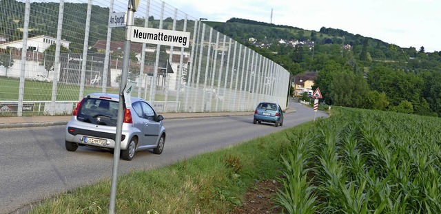 Die Flchen am Neumattenweg (rechts) h...einde mit Optionsvertrgen gesichert.   | Foto: Langelott