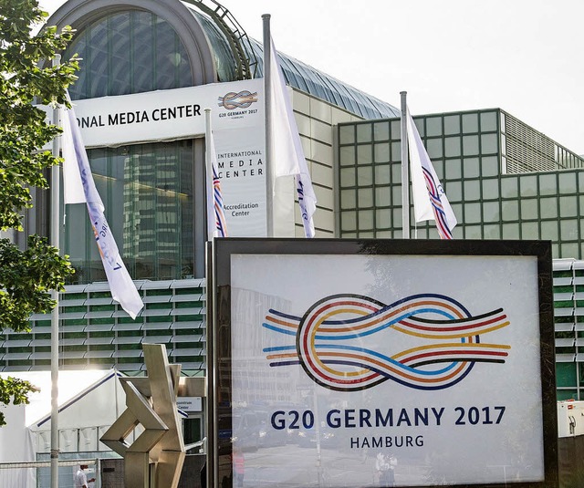 Das G-20-Medienzentrum in Hamburg   | Foto: dpa