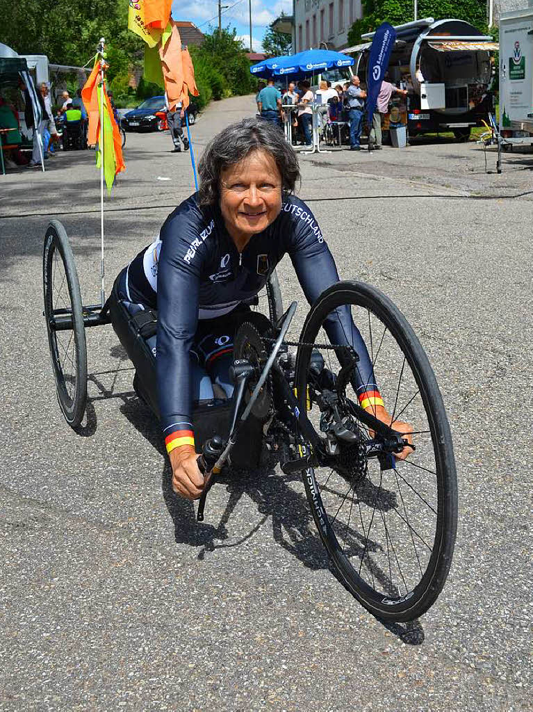 Die zweifache Siegerin, hier in Prechtal nach dem Zeitfahren: Dorothee Vieth, Exweltmeisterin und Goldmedaillen-Gewinnerin 2016 in Rio des Janeiro.