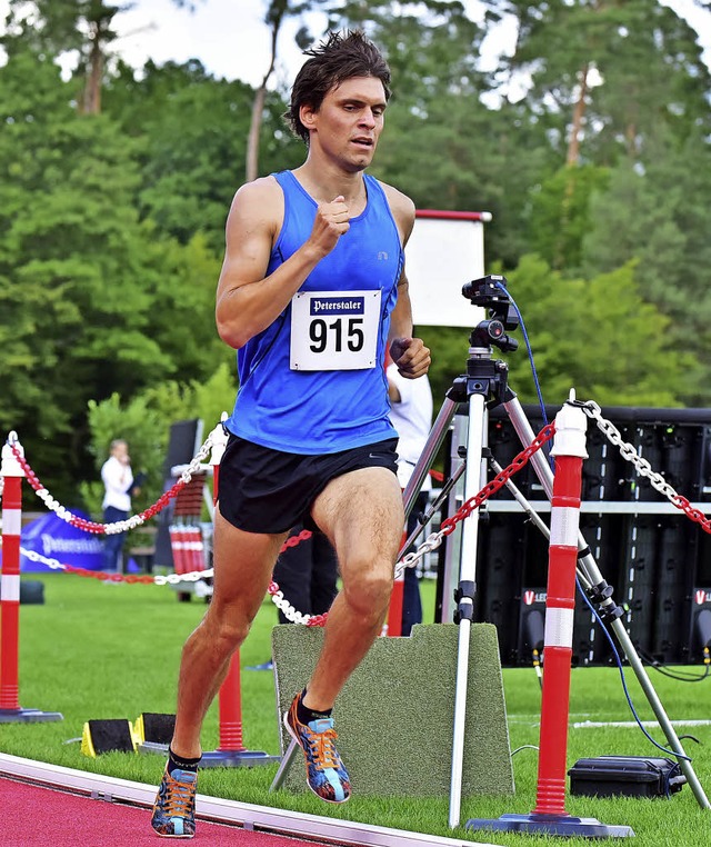 Raffael Schaffrik vom Sportverein Wald...ber 1500 Meter (Altersklasse Mnner).   | Foto: Daniel Thoma