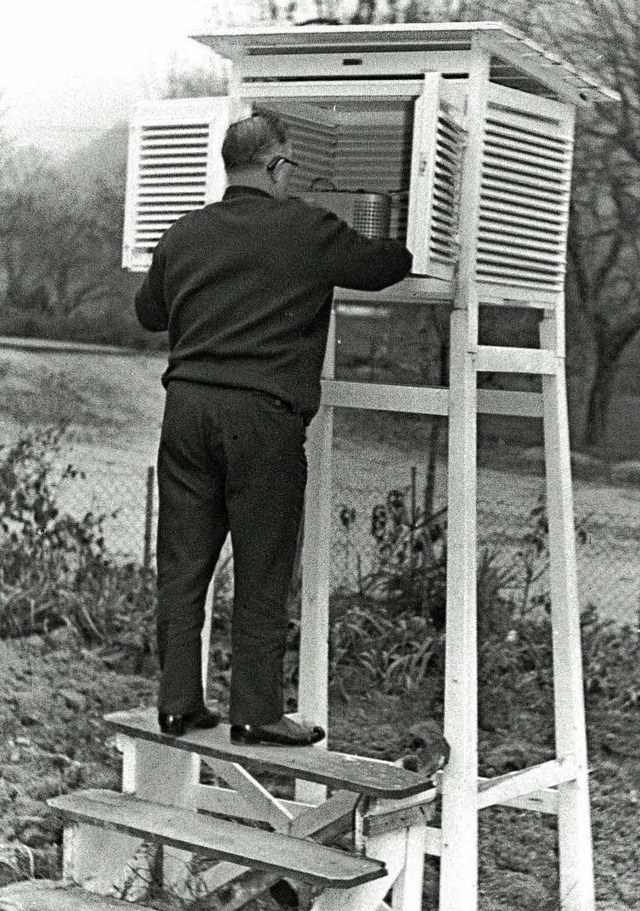 Von 1957 bis 1973 betreute Alfons Riesterer die Klimastation im Spielweg.   | Foto: Manfred Lange