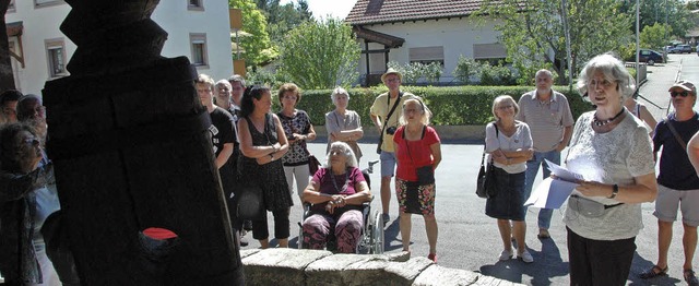 Symbol Haltingens: Die alte Trotte hat...in Sylvia Kerner besondere Bedeutung.   | Foto: Ounas-Krusel