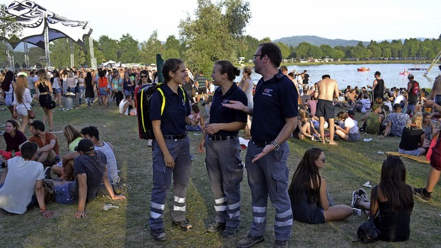 Das Deutsche Rote Kreuz war bei der &#...0 Helferinnen und Helfern im Einsatz.   | Foto: DRK