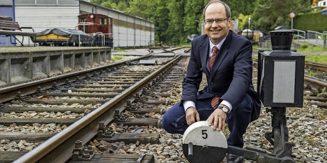 Weichensteller frs ganze Tal: Kandern...testelle der Regio-S-Bahn werden soll.  | Foto: Daniel Schoenen