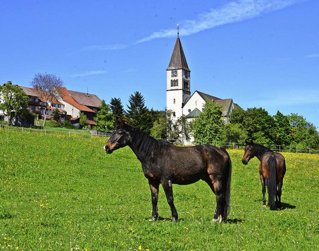 Die Herz-Jesu Kirche in Gschweiler is...r. Der Turm ist grundlegend  saniert.   | Foto: Karla Scherer