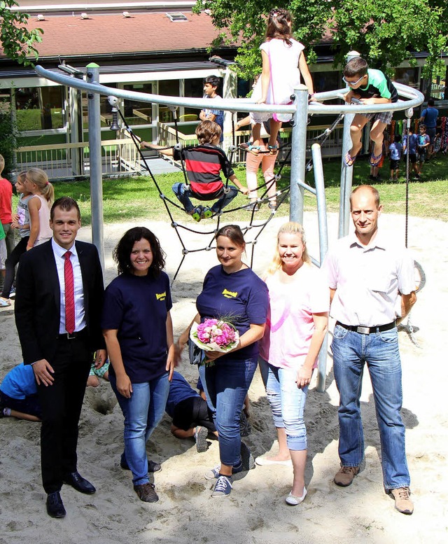 Einweihung des neuen Kletternetzes bei...nbeiratsvorsitzende Joachim Sexauer.    | Foto: H. Hassler