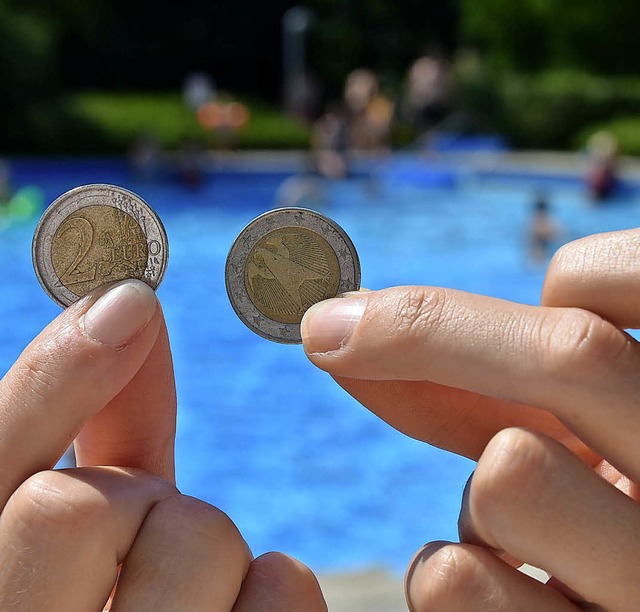 Eine runde Sache ist der Eintritt von 4 Euro im Freibad.   | Foto: H. Vollmar